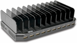10-Port USB Charging Station, 12V 8A Output, Adjustable Storage