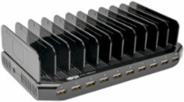 10-Port USB Charging Station, 12V 8A Output, Adjustable Storage