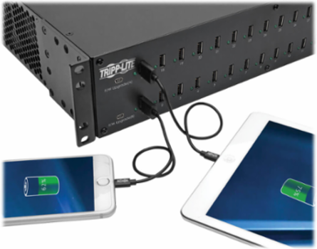 32-Port USB Charging Station, 230V, 5V 80A, 2U Rack-Mount