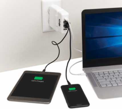 Portable Power Expansion Hub - 4 Ports, 45W USB-C PD, Quick Charge 3.0