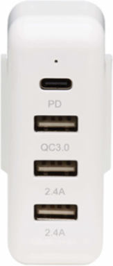 Portable Power Expansion Hub - 4 Ports, 45W USB-C PD, Quick Charge 3.0