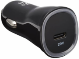 Car Charger, USB-C, 25W PD 3.0, Black