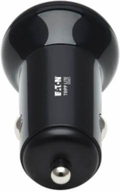 Car Charger, Dual-Port, USB-C (24W) PD 3.0, USB-A (24W) QC 3.0, Black