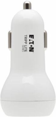 Car Charger, Dual-Port, 30W PD, USB-C (18W) & USB-A (12W), USB-C to Lightning Cable, White