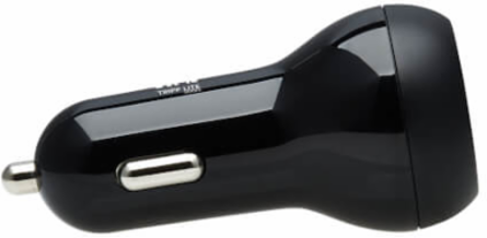 Car Charger, Dual-Port USB-C, 45W PD, USB-C (27W), USB-C (18W), Black