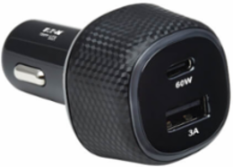 Dual-Port USB Car Charger, 63W Max - USB-C PD 3.0 Up to 60W, USB-A QC 3.0 Up to 18W