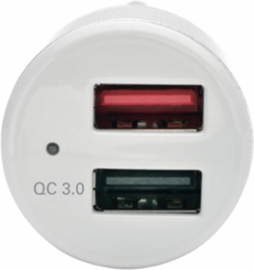 Dual-Port USB Car Charger with Quick Charge 3.0, 5V 2.4A Output