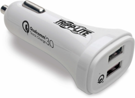 Dual-Port USB Car Charger, Quick Charge 3.0, 2 USB-A Ports, 30W Output