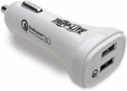 Dual-Port USB Car Charger, Quick Charge 3.0, 2 USB-A Ports, 30W Output