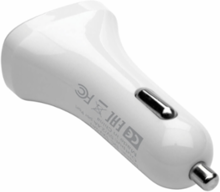 Dual-Port USB Car Charger, 5V 4.8A (24W), Compatible with Tablets & Phones