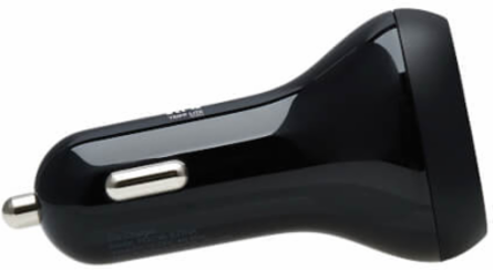 Car Charger, 3-Port, 36W Max - USB-C PD 3.0 Up to 18W, 2 USB-A QC 3.0 Up to 36W, Black