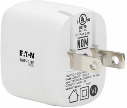USB-C Wall Charger with USB-C to Lightning Cable, 18W PD Charging, GaN Technology, White