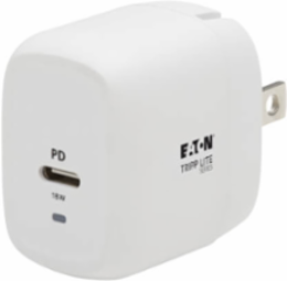USB-C Wall Charger with USB-C to Lightning Cable, 18W PD Charging, GaN Technology, White