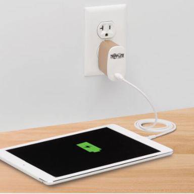 USB-C Wall Charger, 50W, GaN Technology, USB-C Power Delivery 3.0, White