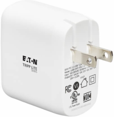 USB-C Wall Charger, GaN Technology, 65W PD Charging, White