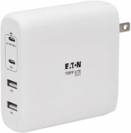 4-Port USB Wall Charger, GaN Technology, 100W PD Charging, 2 USB-C & 2 USB-A, White