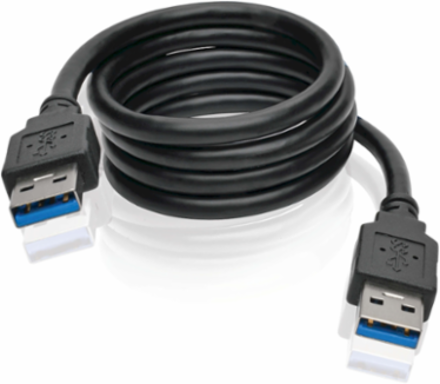 USB 3.0 SuperSpeed A/A Cable, Black, 3 Inch, 5 Gbps Data Transfer