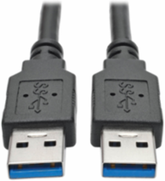 USB 3.0 SuperSpeed A/A Cable, 6 Foot, Black, 5 Gbps Transfer Rate