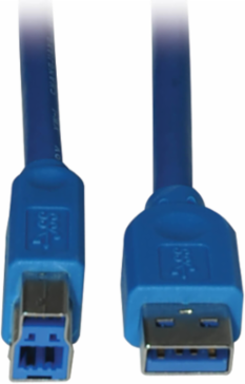 USB 3.0 SuperSpeed A-B Cable, 10 ft, 5 Gbps Transfer Speed, Blue