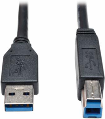 15 ft USB 3.0 SuperSpeed Device Cable, Gold Plating, PVC, 5 Gbps Transfer