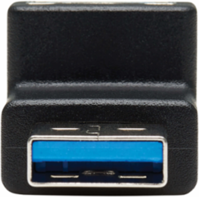 USB 3.0 SuperSpeed Adapter, USB-A to USB-A, Down Angle, Black, 5 Gbps