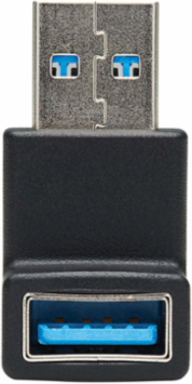 USB 3.0 SuperSpeed Adapter, USB-A to USB-A, Down Angle, Black, 5 Gbps