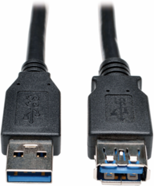 USB 3.0 SuperSpeed Extension Cable 3 ft, USB-A Male/Female, Black