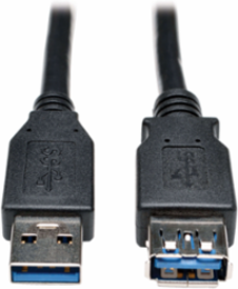 USB 3.0 SuperSpeed Extension Cable 3 ft, USB-A Male/Female, Black