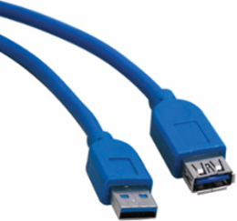USB 3.0 SuperSpeed Extension Cable 6ft, Up to 5 Gbps, A-A Connectors