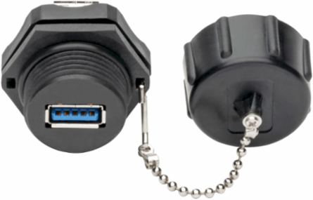 USB 3.0 Coupler, Industrial Shielded, IP68 Rated, 5 Gbps