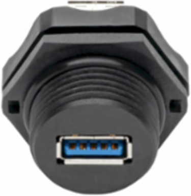 USB 3.0 Coupler, Industrial Shielded, IP68 Rated, 5 Gbps
