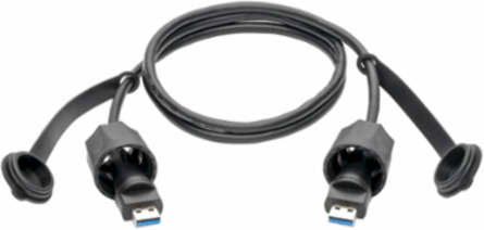 USB 3.0 Male to Male Cable, 3 ft, IP68 Rated, Shielded, Lifetime Warranty