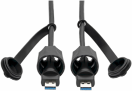 USB 3.0 Male to Male Cable, 3 ft, IP68 Rated, Shielded, Lifetime Warranty