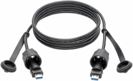 USB-A Male to Male Cable, SuperSpeed 3.0, 6 Ft, IP68 Rated, Shielded