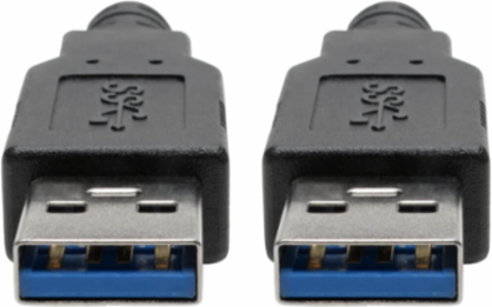 USB 3.0 SuperSpeed A/A Cable, 6 ft, Supports 5 Gbps Data Transfer, Black