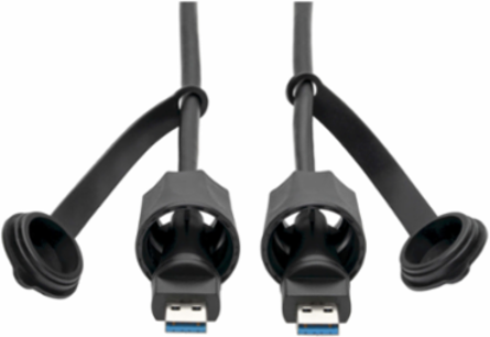 USB-A Male to USB-A Male Cable, SuperSpeed 3.0, 10 ft., IP68 Rated, Shielded