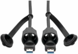 USB-A Male to USB-A Male Cable, SuperSpeed 3.0, 10 ft., IP68 Rated, Shielded