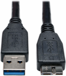 USB 3.0 SuperSpeed Cable, 1 ft, A to Micro-B, 5 Gbps