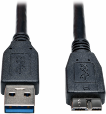 USB 3.0 SuperSpeed A to Micro-B Cable, 6 Ft, 5 Gbps Transfer Rate, Black