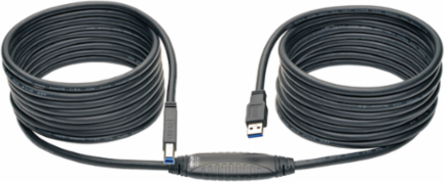 25 Foot USB 3.0 SuperSpeed Active Repeater Cable, Type A/B Male Connectors