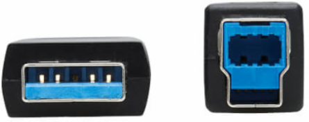 Fiber Active Optical Cable, USB 3.2 Gen 1, 5 Gbps, A to B M/M, Plenum-Rated, Black, 30 m