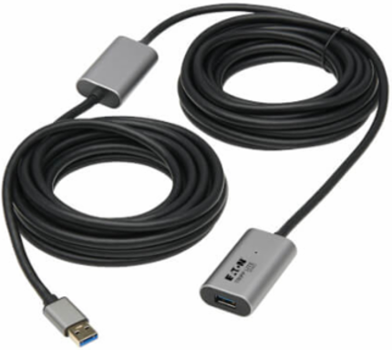 Active Extension Repeater Cable, USB 3.2 Gen 1, A M/F, Aluminum Housing, 10 m