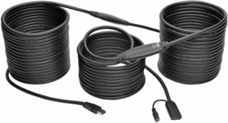 USB 3.0 SuperSpeed Active Extension Cable, 65 ft, Male/Female, 5 Gbps