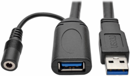 USB 3.0 SuperSpeed Active Extension Cable, 65 ft, Male/Female, 5 Gbps