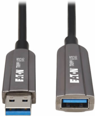 Fiber Active Optical Cable (AOC), USB 3.2 Gen 1, CL3-Rated, A M/F, Black, 30 m (98 ft.)