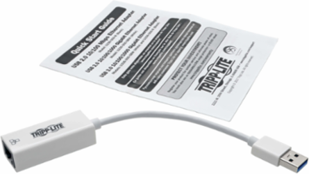 USB 3.0 Gigabit Ethernet Network Adapter - 10/100/1000 Mbps, White