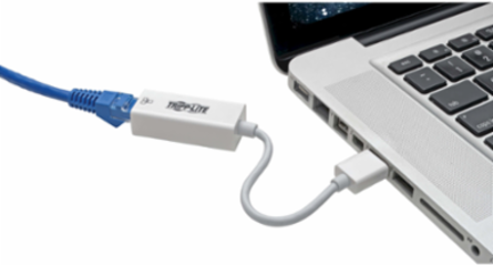 USB 3.0 Gigabit Ethernet Network Adapter - 10/100/1000 Mbps, White