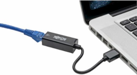 USB 3.0 to Gigabit Ethernet Adapter - 10/100/1000 Mbps, Black, 7.5 Inch