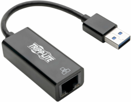 USB 3.0 to Gigabit Ethernet Adapter - 10/100/1000 Mbps, Black, 7.5 Inch