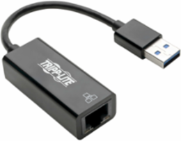 USB 3.0 to Gigabit Ethernet Adapter - 10/100/1000 Mbps, Black, 7.5 Inch
